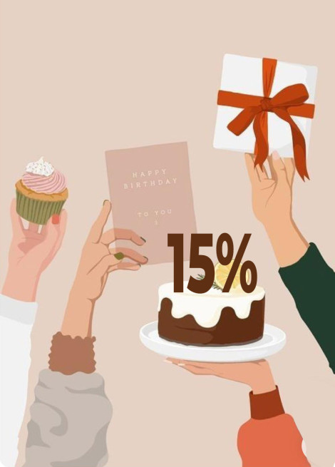 Скидка -15% при бронировании на День рождения, при заказе номера от 2 дней!